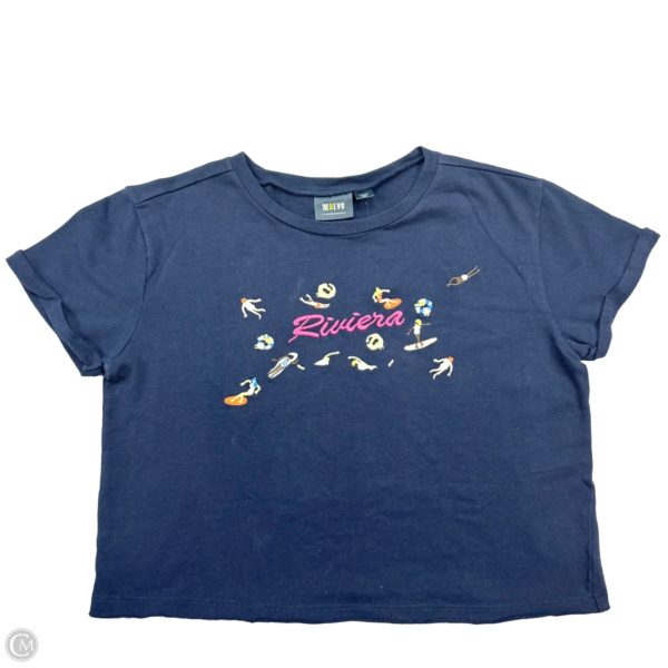 Top Short Sleeve By Maeve In Navy, Size: L For Cheap
